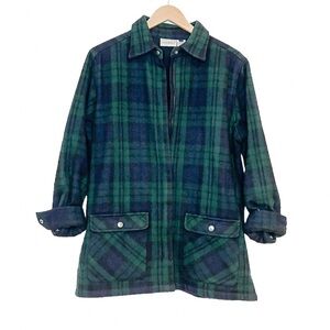 Fashion Bug Wool Plaid Zip Up Jacket 14/18W